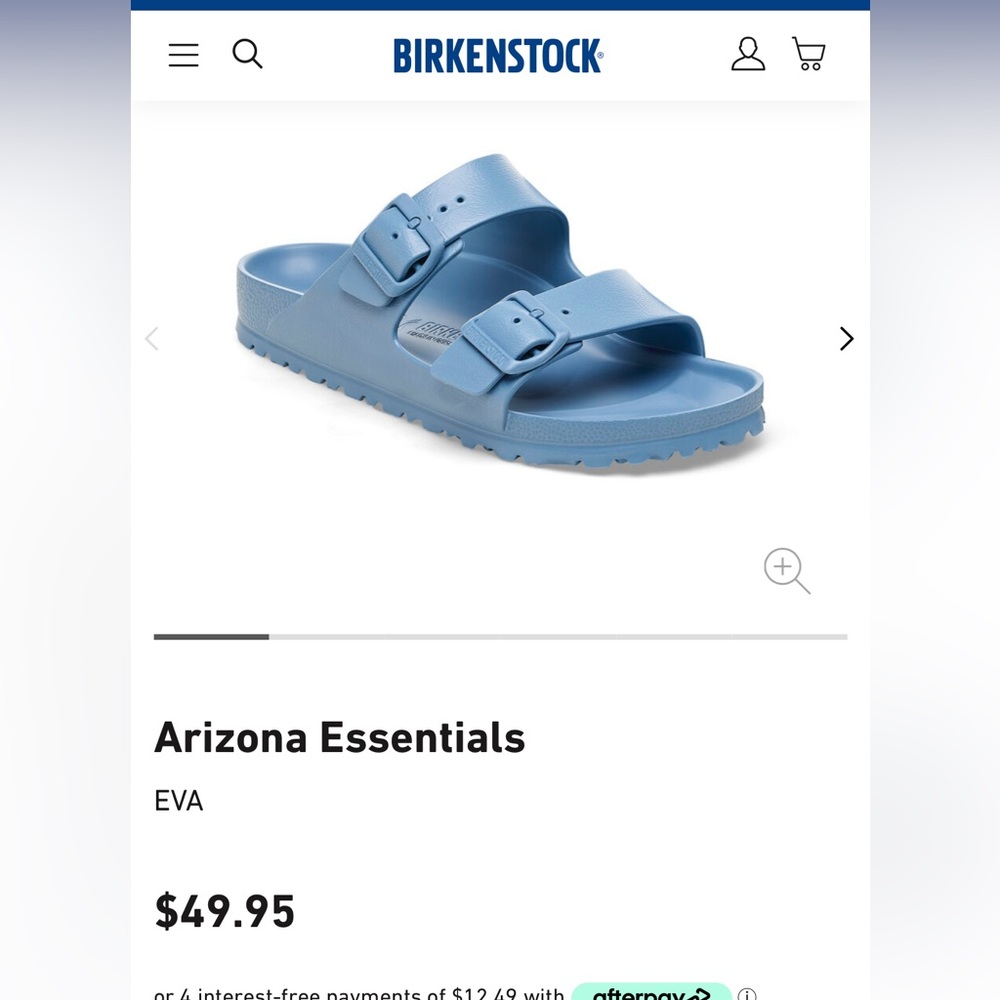 Birkenstock Arizona EVA, elemental blue, great condition